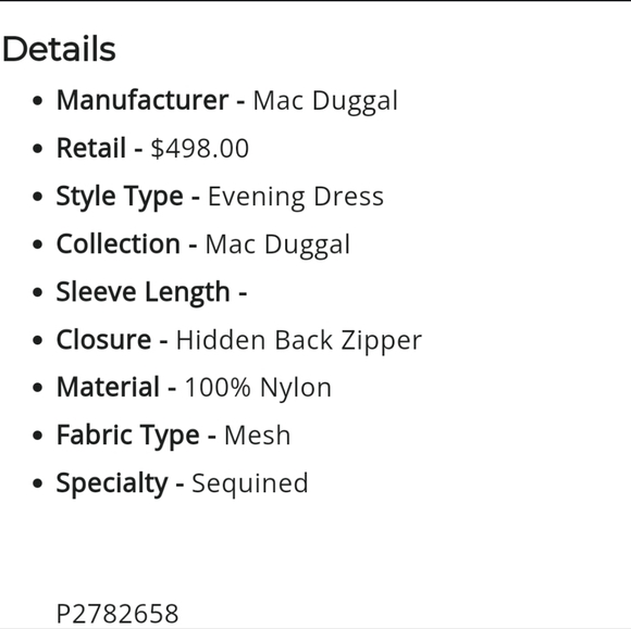 Mac Duggal 5213 Silver Gown. - Picture 5 of 5